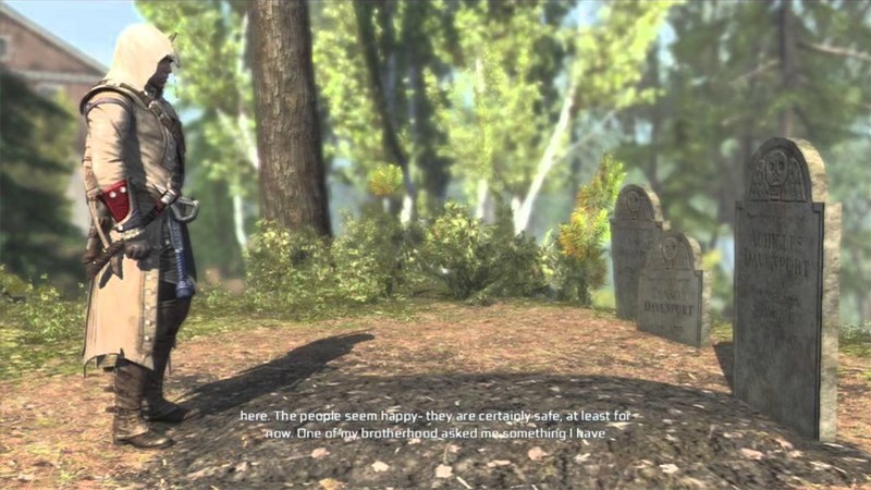 Connor giấu ch&igrave;a kh&oacute;a dưới ng&ocirc;i mộ