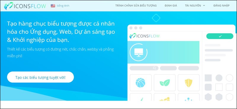 Iconsflow.com: Tạo icon online miễn phí