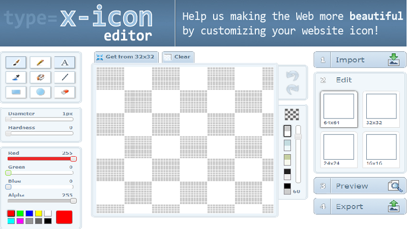 X-Icon Editor: Web tạo icon online đẹp, miễn phí