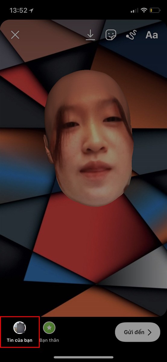 Chọn đăng l&ecirc;n Tin của bạn để đăng l&ecirc;n story Instagram v&agrave; chia sẻ với bạn b&egrave;