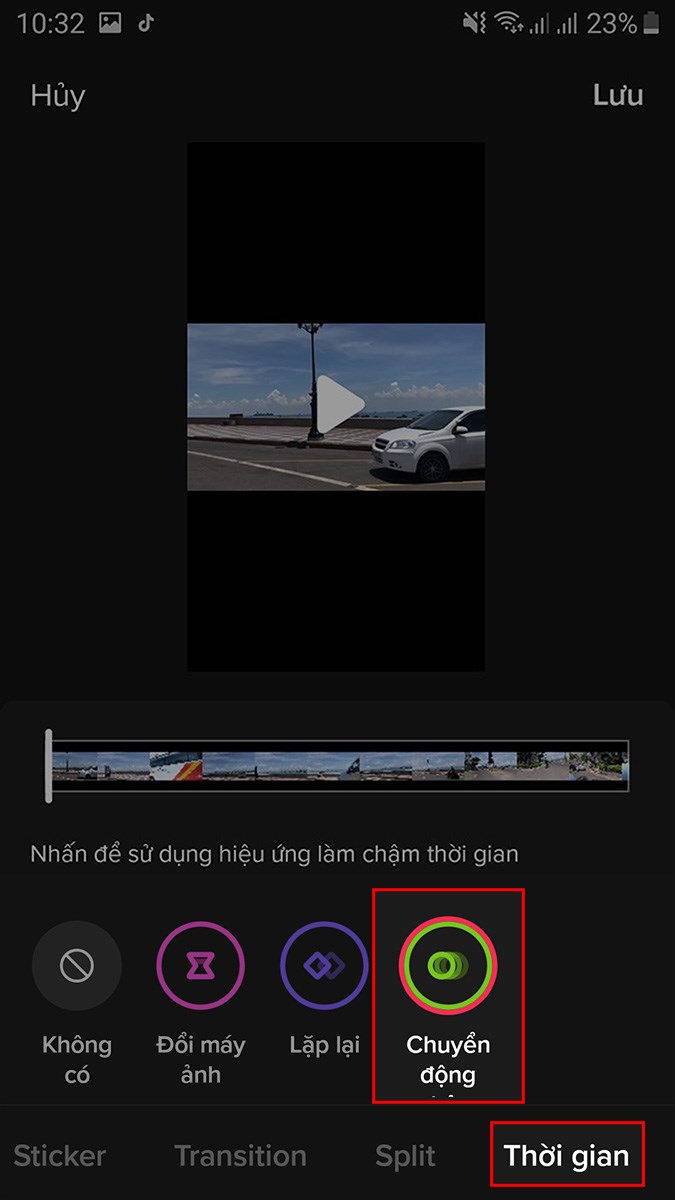 Chọn Thời gian > Chọn Chuyển động chậm để quay video slow motion TikTok Chọn Thời gian > Chọn Chuyển động chậm để quay video slow motion TikTok
