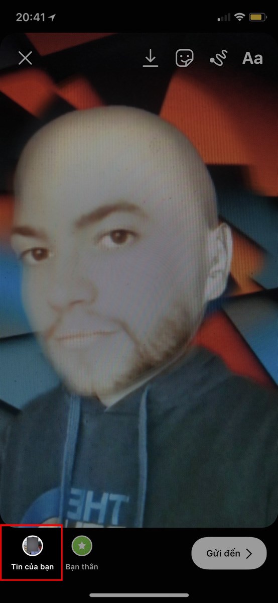 Chọn đăng l&ecirc;n Tin của bạn để đăng l&ecirc;n story Instagram v&agrave; chia sẻ với bạn b&egrave;