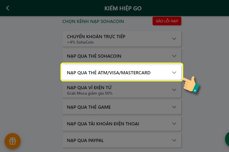 Chọn phương thức thanh to&aacute;n