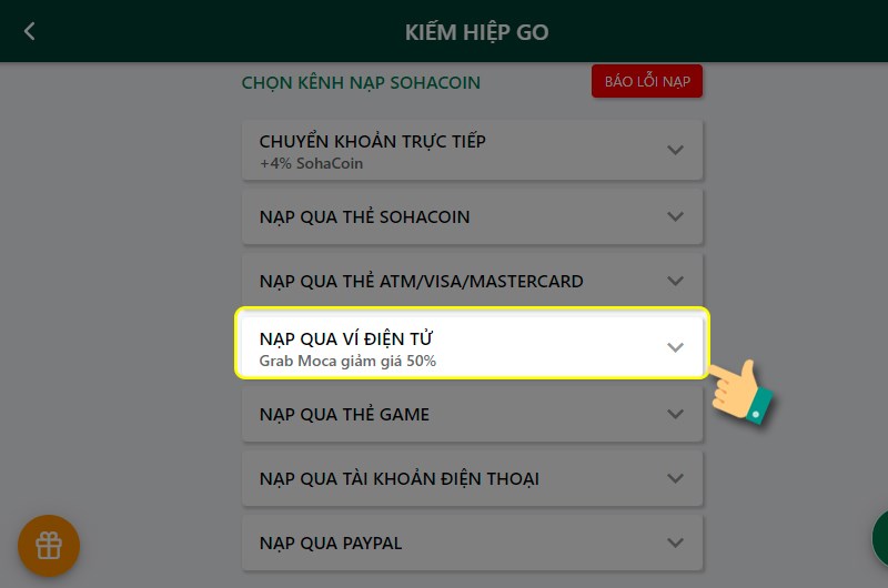 Chọn phương thức thanh to&aacute;n