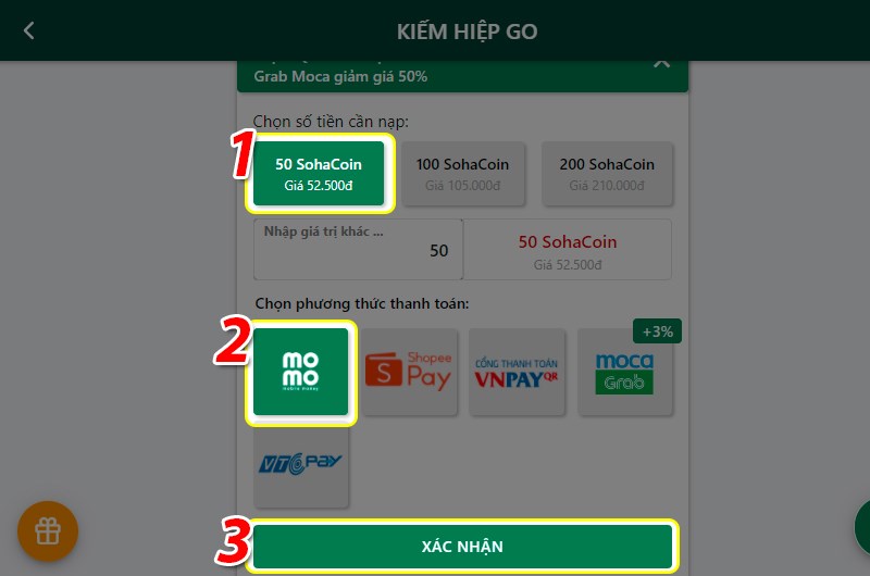 Chọn phương thức thanh to&aacute;n