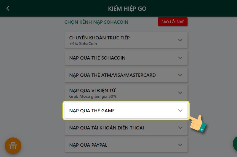 Chọn phương thức thanh to&aacute;n