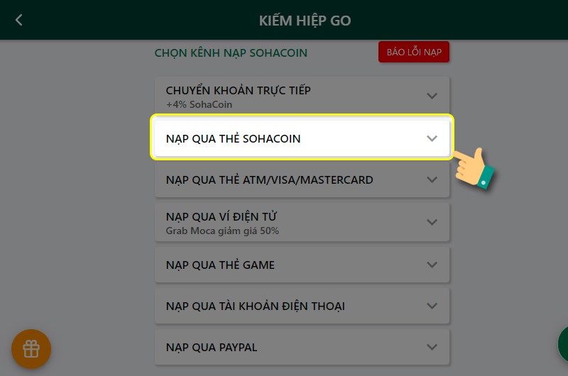 Chọn phương thức thanh to&aacute;n