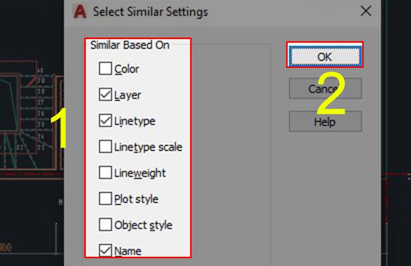 Cách đếm đối tượng trong CAD bằng lệnh Select Similar