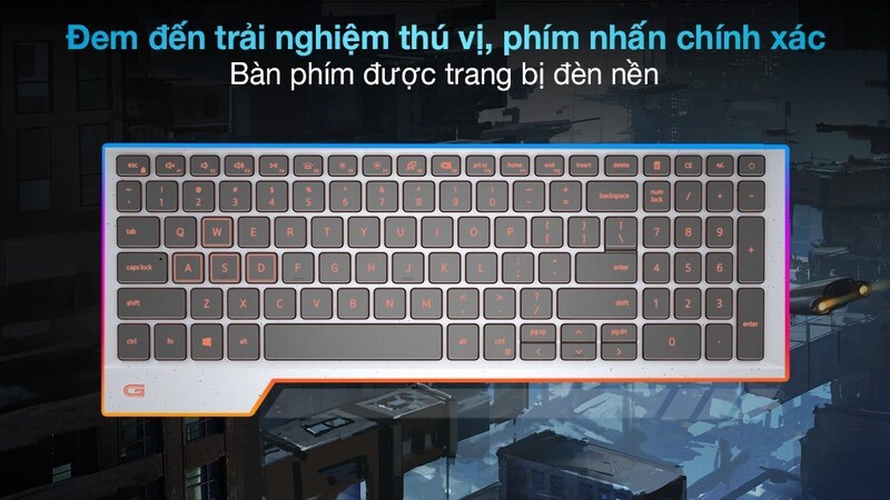 Bàn phím được trang bị đèn nền với khonagr cách phím hợp lý và hành trình phím sâu