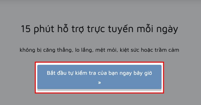 Chọn Bắt đầu tự kiểm tra của bạn ngay bây giờ