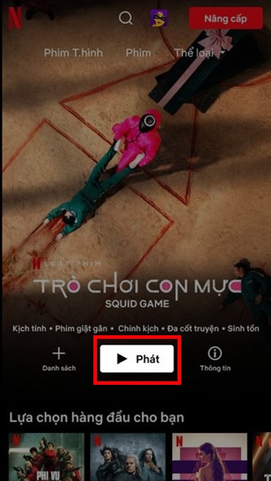 Chọn bộ phim mà bạn muốn xem với các nội dung phim có hỗ trợ trong gói miễn phí > Chọn Phát Chọn bộ phim mà bạn muốn xem với các nội dung phim có hỗ trợ trong gói miễn phí > Chọn Phát