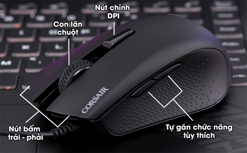 Chuột Gaming Corsair Harpoon RGB Pro FBS/MOBA Đen