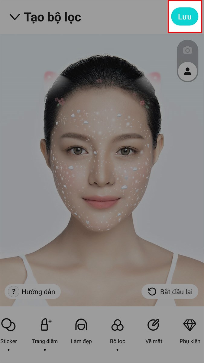 Chọn Lưu ở g&oacute;c tr&ecirc;n b&ecirc;n phải