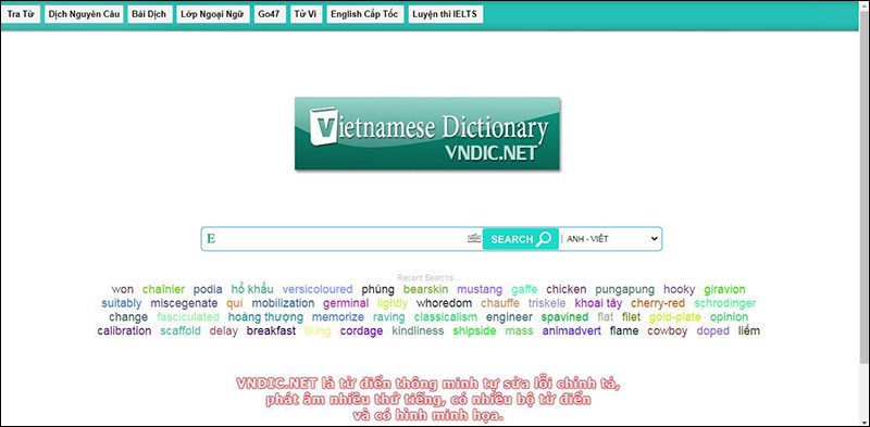 Vndic: Từ điển online Anh Việt
