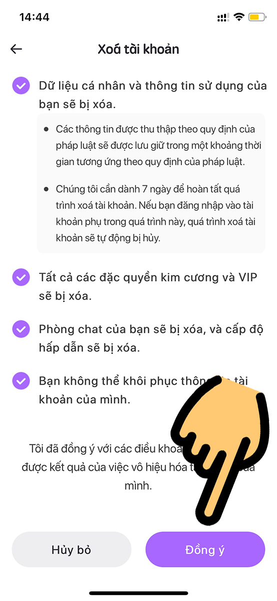 Tick chọn tất cả mục v&agrave; nhấn Đồng &yacute;