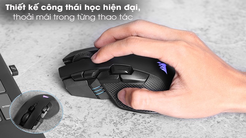  Chuột không dây Gaming Corsair Iron Claw RGB