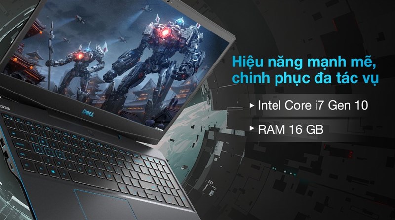 Cấu h&igrave;nh laptop Dell Gaming G3 i7 10750H (P89F002G3500B)