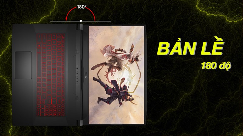 MSI Katana GF76 11UC bản lề gập 180 độ