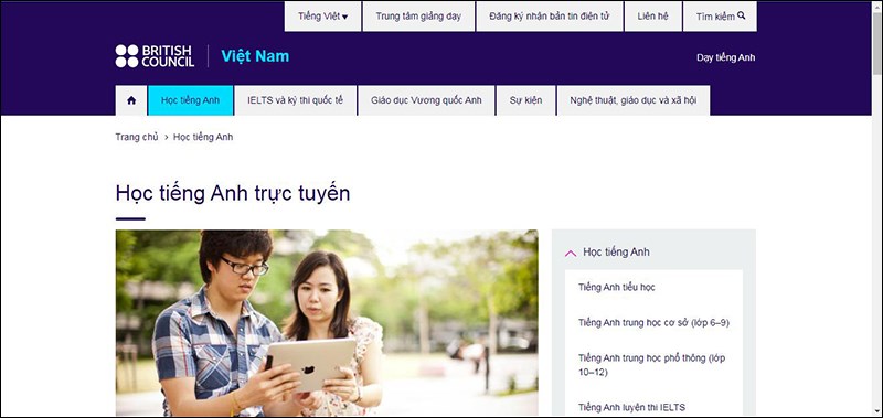 Britishcouncil: Website học tiếng Anh giao tiếp online tốt nhất