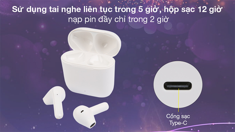 Tai nghe Bluetooth True Wireless AVA+ DS204A-WB Tai nghe Bluetooth True Wireless AVA+ DS204A-WB
