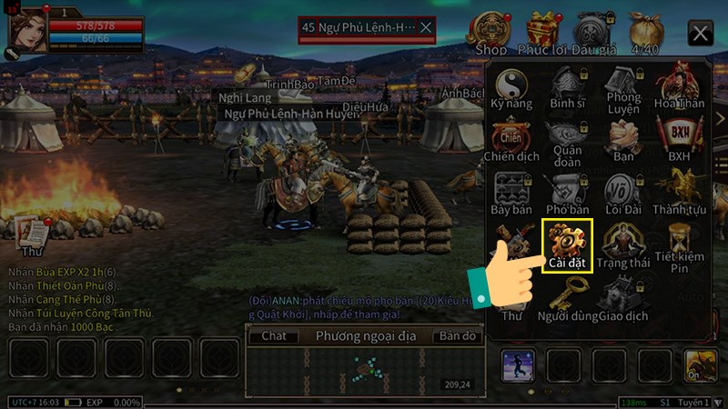 Chọn c&agrave;i đặt