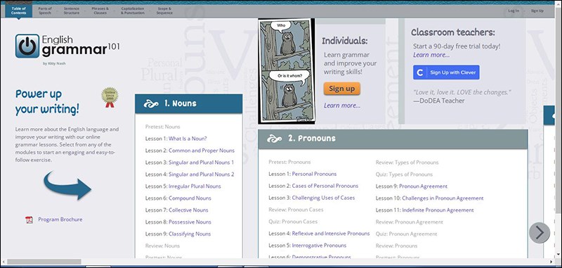 English Grammar 101: Web học ngữ ph&aacute;p tiếng Anh online hiệu quả