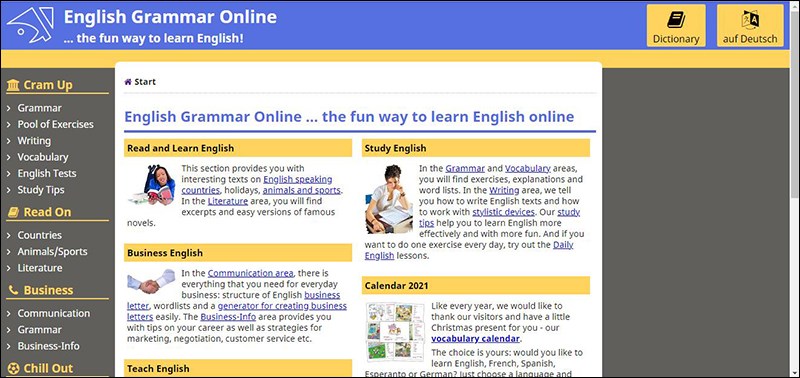 English Grammar Online: Website học ngữ ph&aacute;p tiếng Anh online miễn ph&iacute;