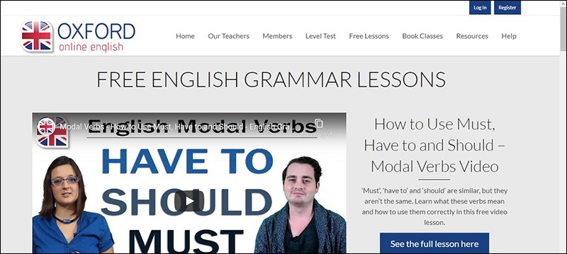 Oxford Grammar Online: Trang web học ngữ ph&aacute;p tiếng Anh online