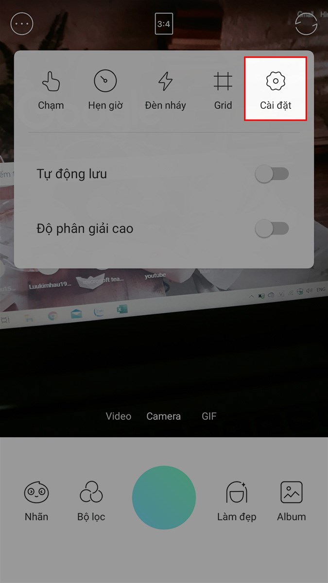 Chọn C&agrave;i đặt