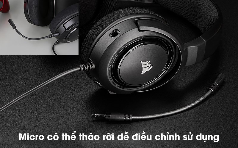 Tai nghe chụp tai Gaming Corsair HS50 PRO Stereo Carbon 