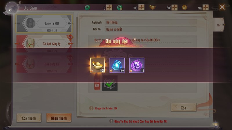 Nhận qu&agrave; th&agrave;nh c&ocirc;ng