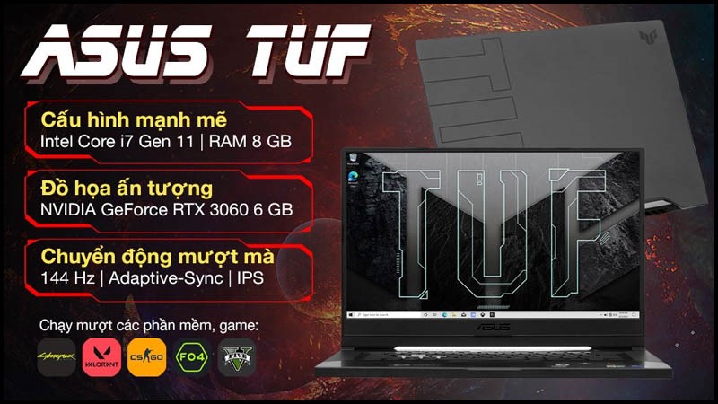 Laptop Asus TUF Gaming FX516PM i7 11370H
