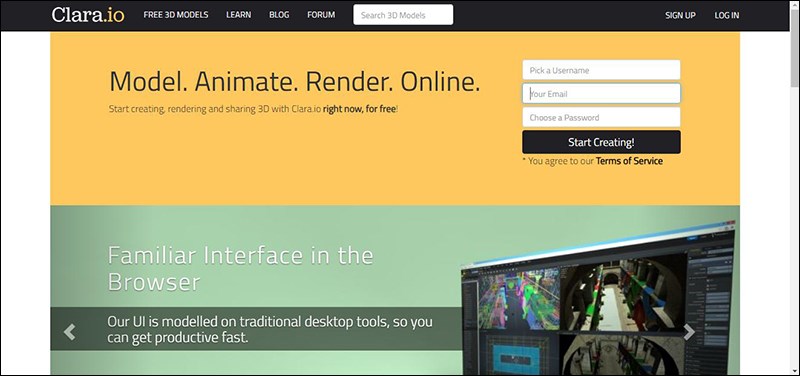 clara.io: Phần mềm vẽ 3D trực tuyến