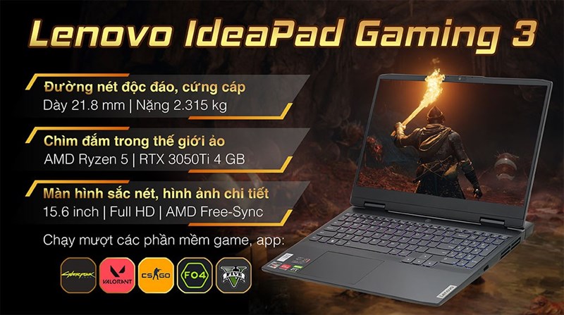 Lenovo Ideapad Gaming 3 15ARH7 R5 6600H