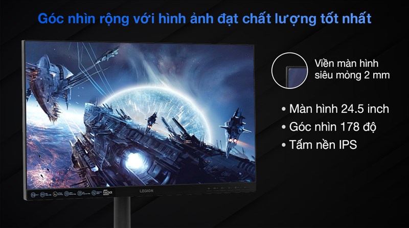 Viền màn hình mỏng, góc nhìn rộng