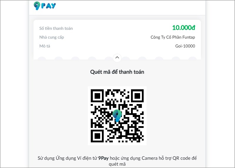 Qu&eacute;t m&atilde; để thanh to&aacute;n