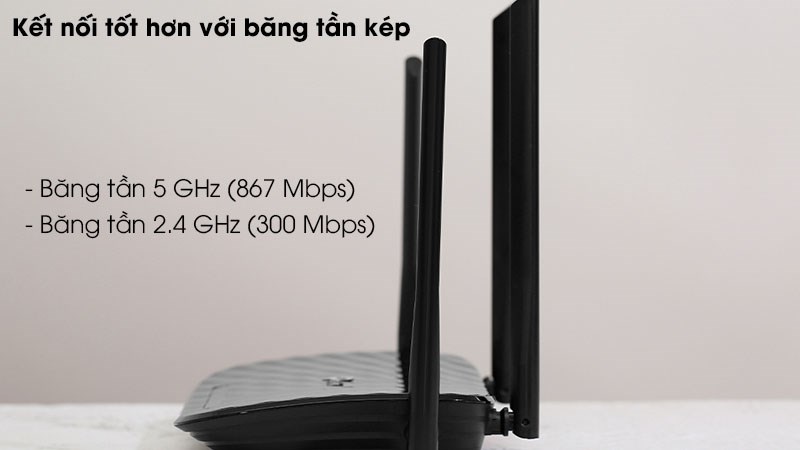 Router Wifi Chuẩn AC1200 TP-Link Archer C6 Gigabit Đen