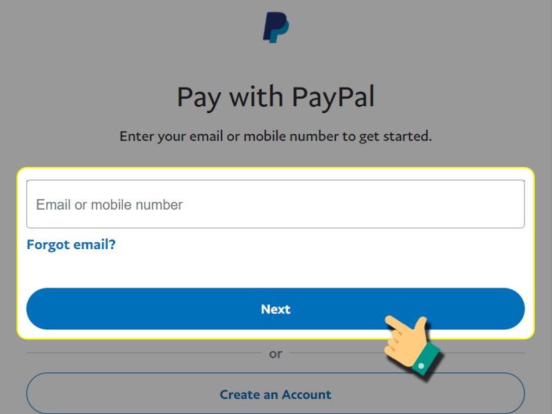 Đăng nhập vào tài khoản PayPal của bạn