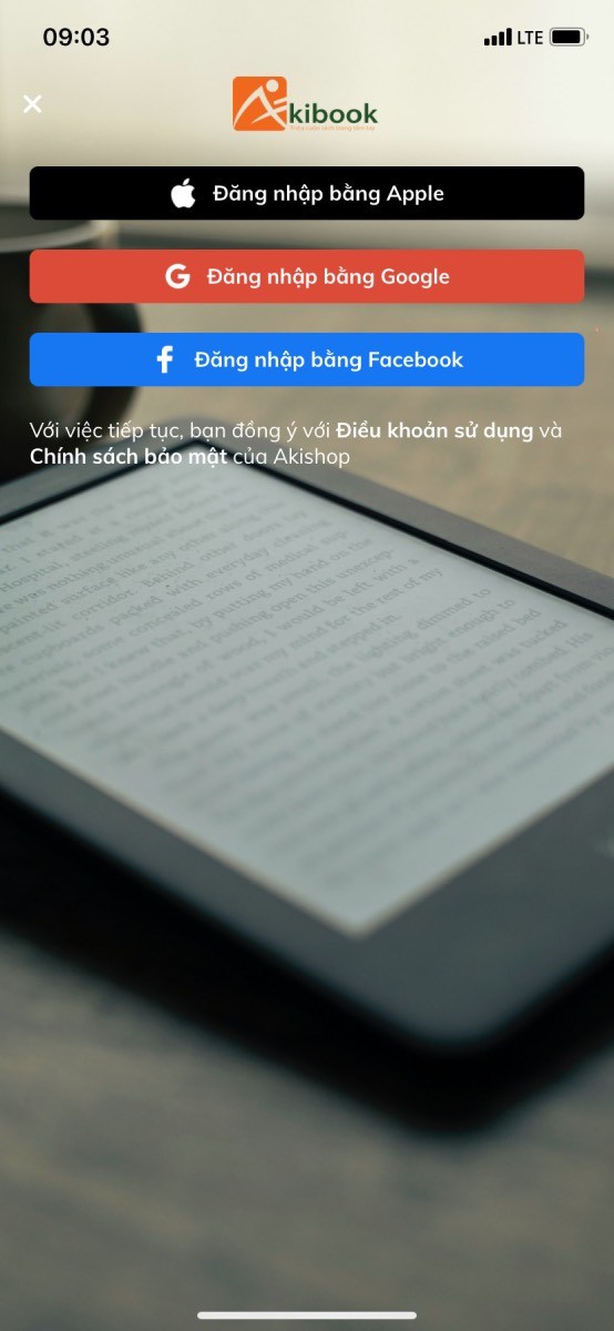 Đăng nhập Akibook