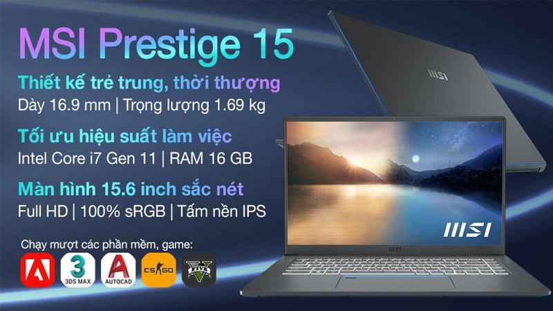 Laptop MSI Prestige 15 A11SC i7