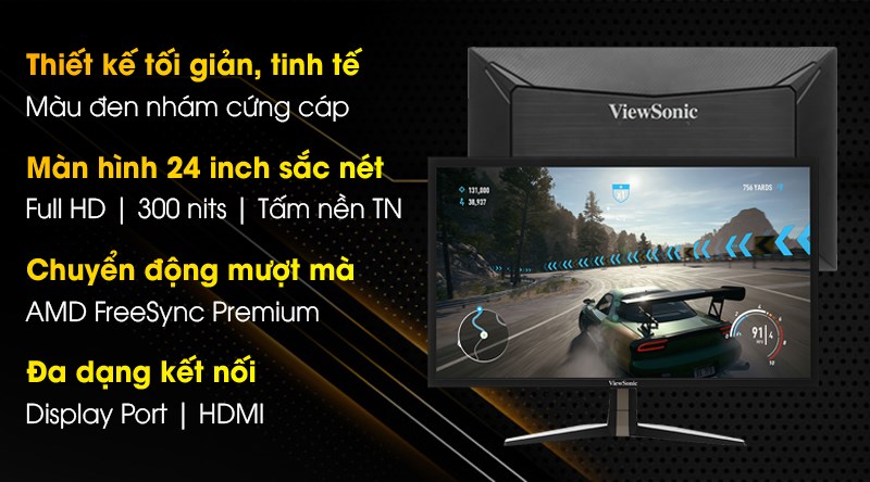 Màn hình ViewSonic LCD Gaming VX2458-P-MHD