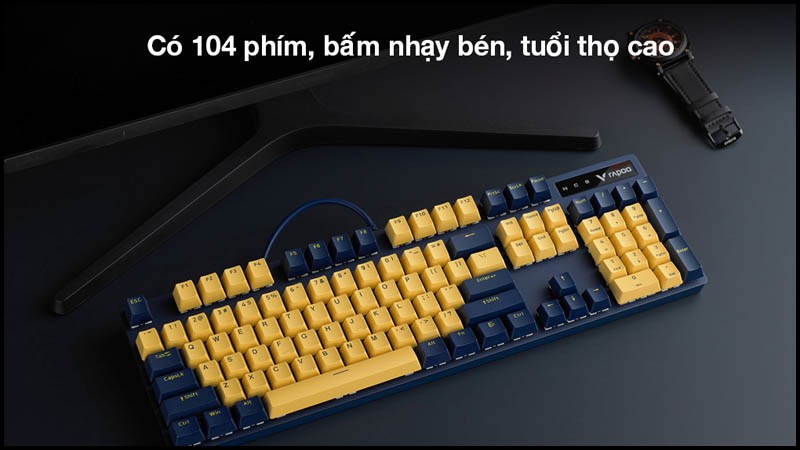 B&agrave;n Ph&iacute;m Cơ C&oacute; D&acirc;y Gaming Rapoo V500Pro