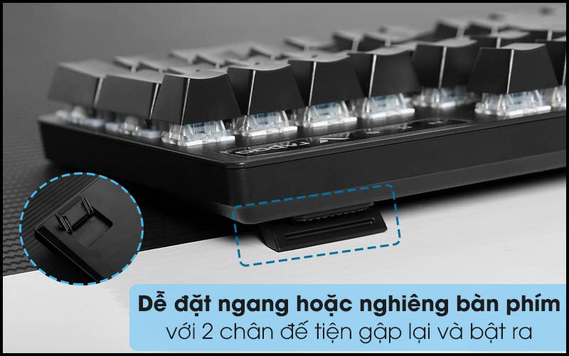 B&agrave;n Ph&iacute;m Cơ C&oacute; D&acirc;y Gaming Rapoo V500 Pro Rainbow Backit Đen