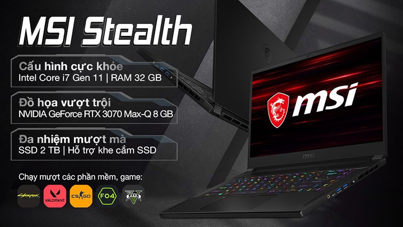 Laptop MSI Gaming GS66 Stealth 11UG i7 16GB