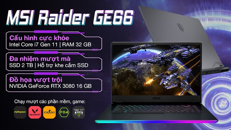 Laptop MSI Gaming GE66 Raider 11UH i7 32GB