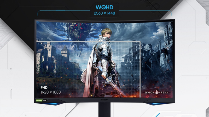 Samsung QLED LC32G75 với độ ph&acirc;n giải khủng