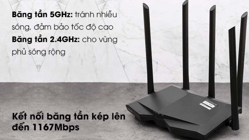 Kết nối băng tần k&eacute;p l&ecirc;n đến 1167Mbps