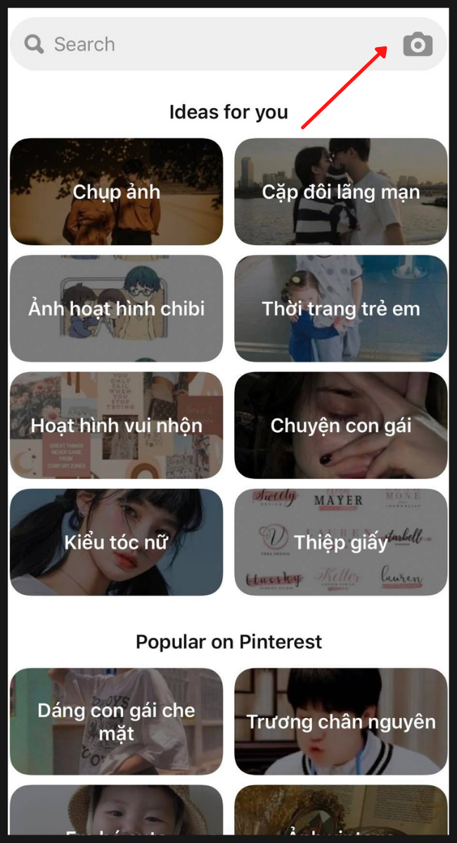 Bấm vào hình máy ảnh bên góc phải Bấm vào hình máy ảnh bên góc phải