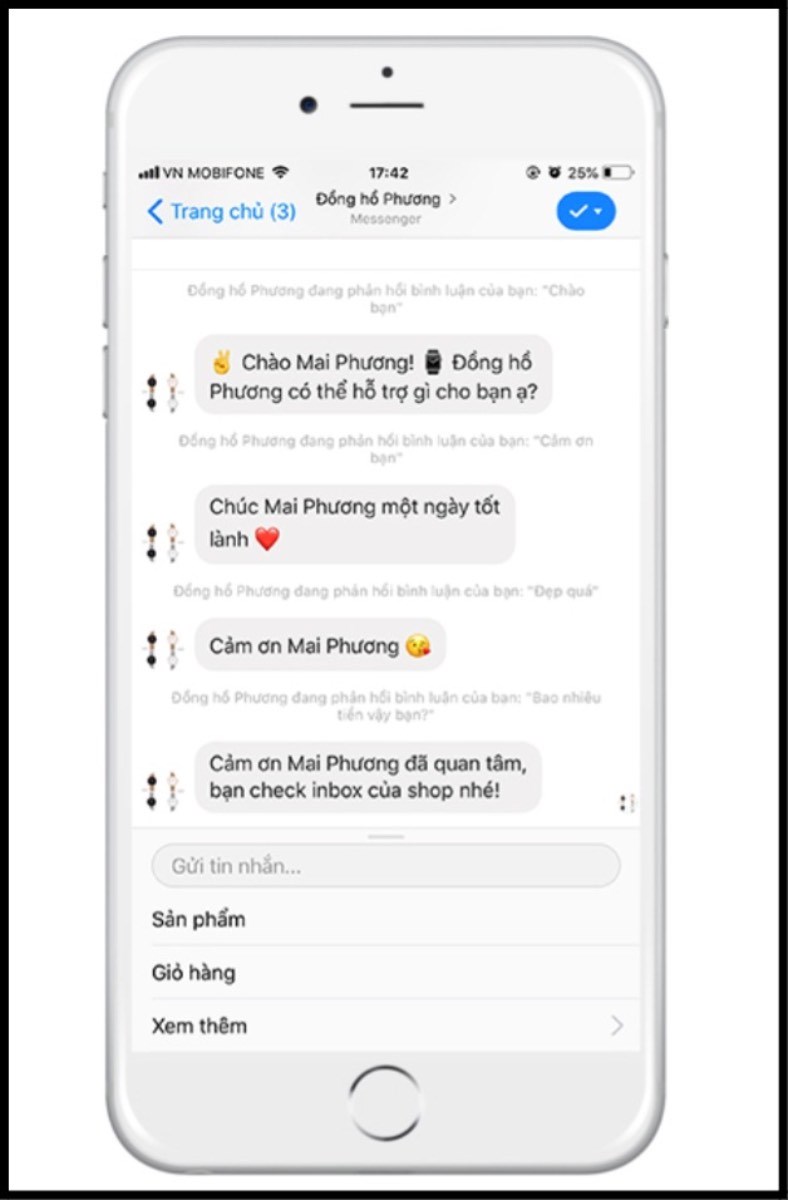 Chatbot tự động trả lời tin nhắn