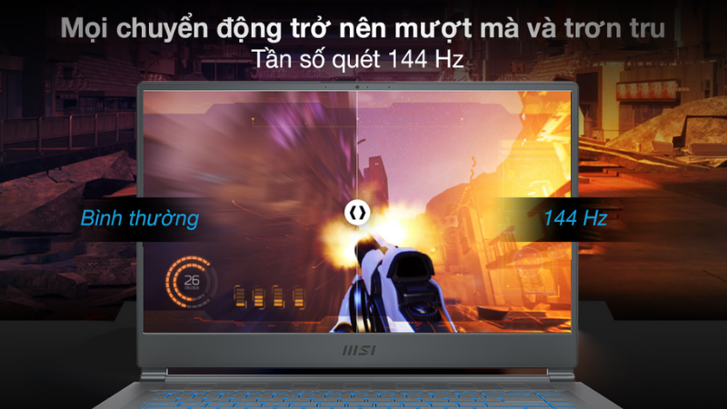 Bắt kịp mọi chuyển động trong game với tần số qu&eacute;t 144Hz